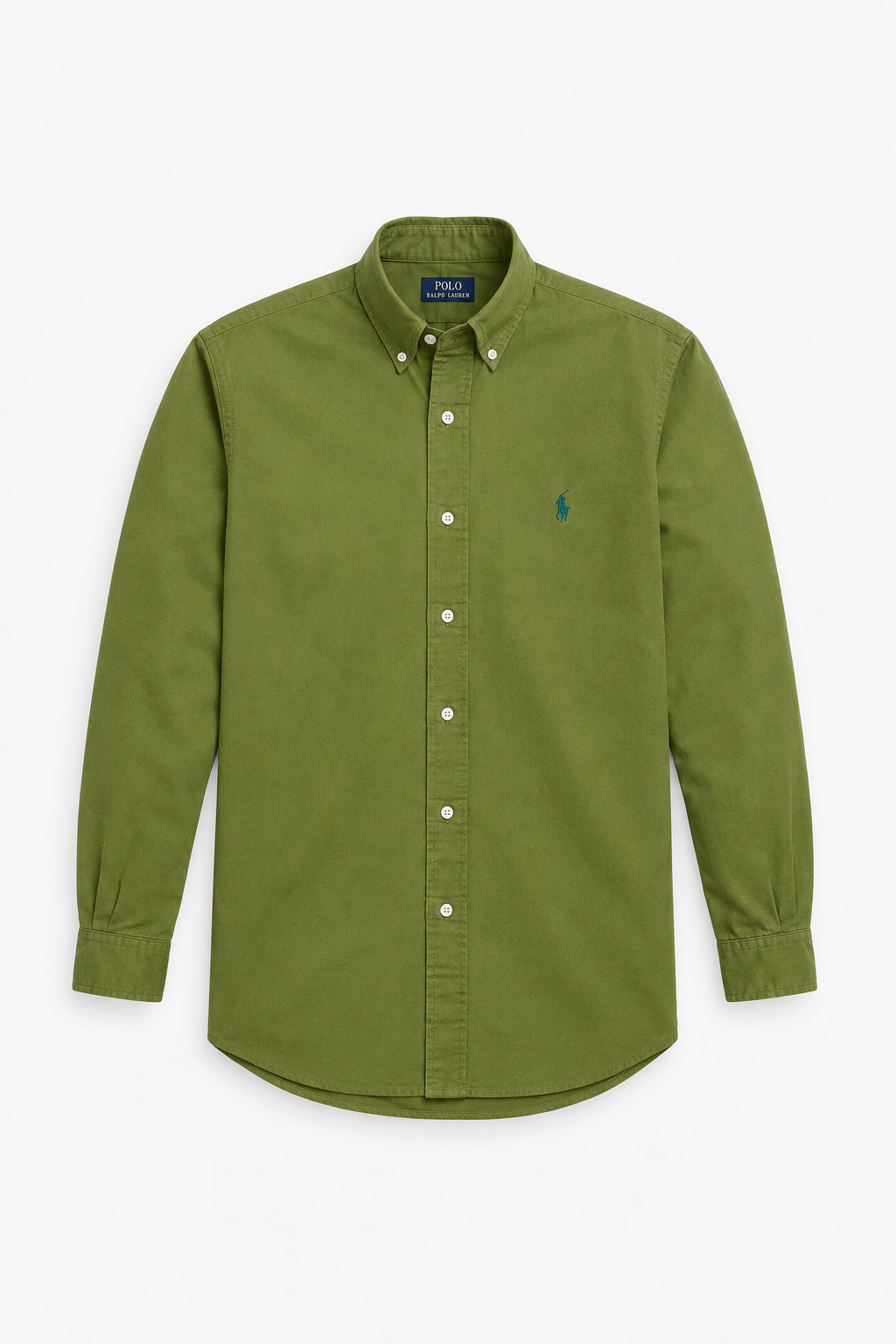 Men's Premium Slim Fit Formal Shirt - Solid Olive Green