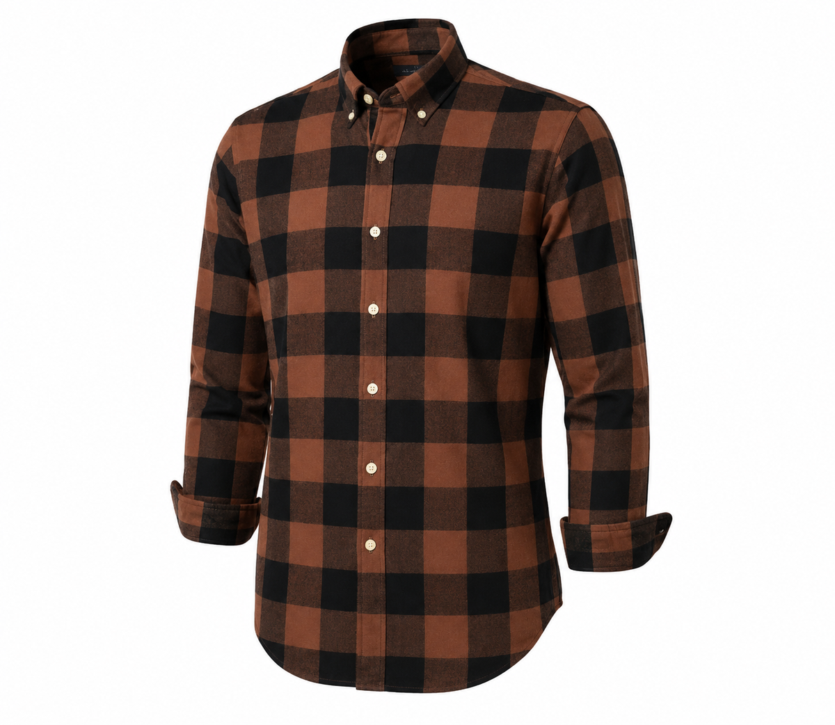 Premium Brown & Black Checkered Full Sleeve Shirt