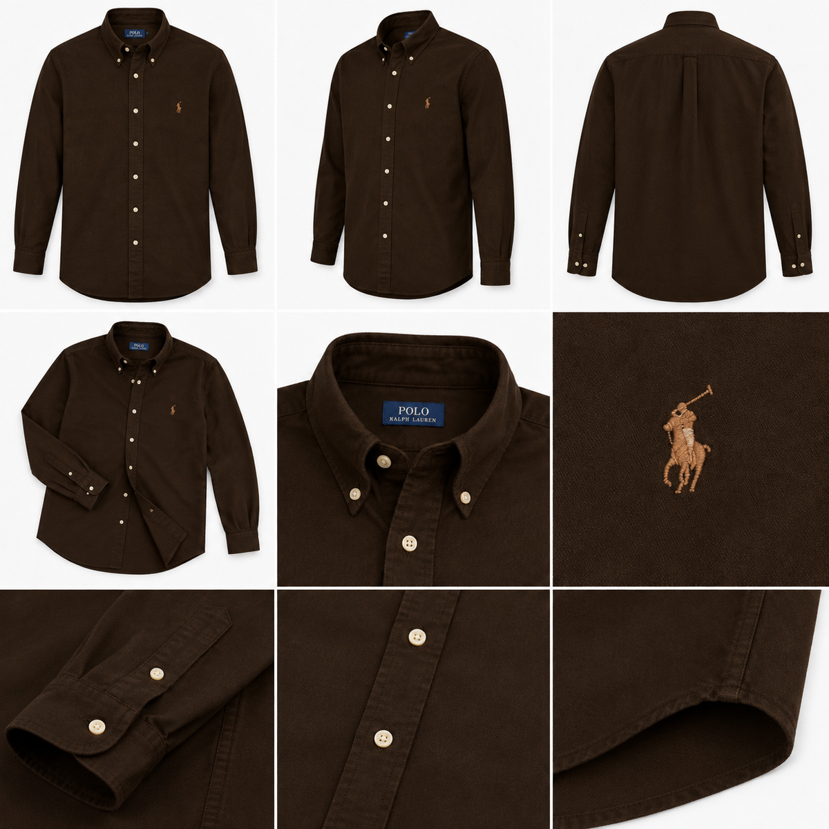 Men's Premium Slim Fit Formal Shirt - Solid Dark Brown