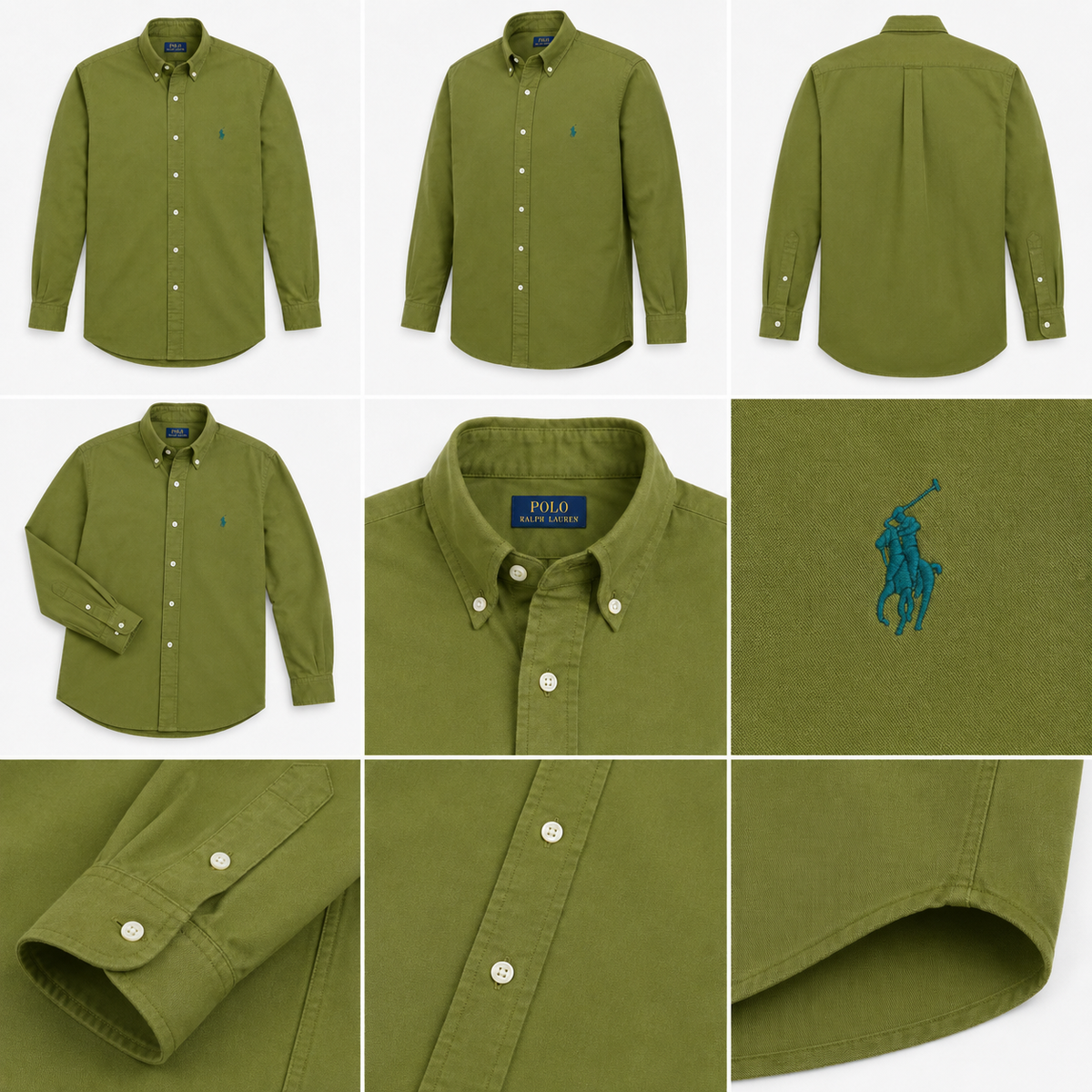 Men's Premium Slim Fit Formal Shirt - Solid Olive Green