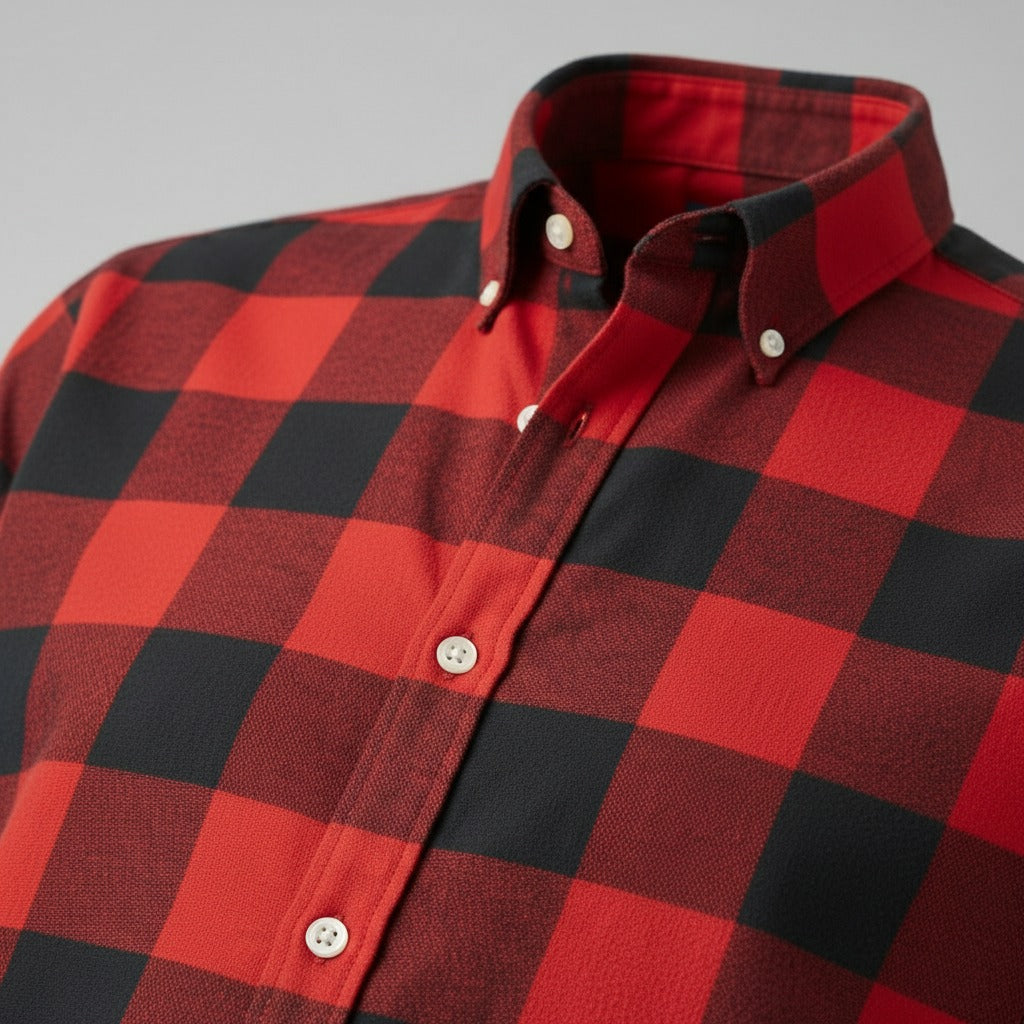 Premium Red & Black Checkered Full Sleeve Shirt