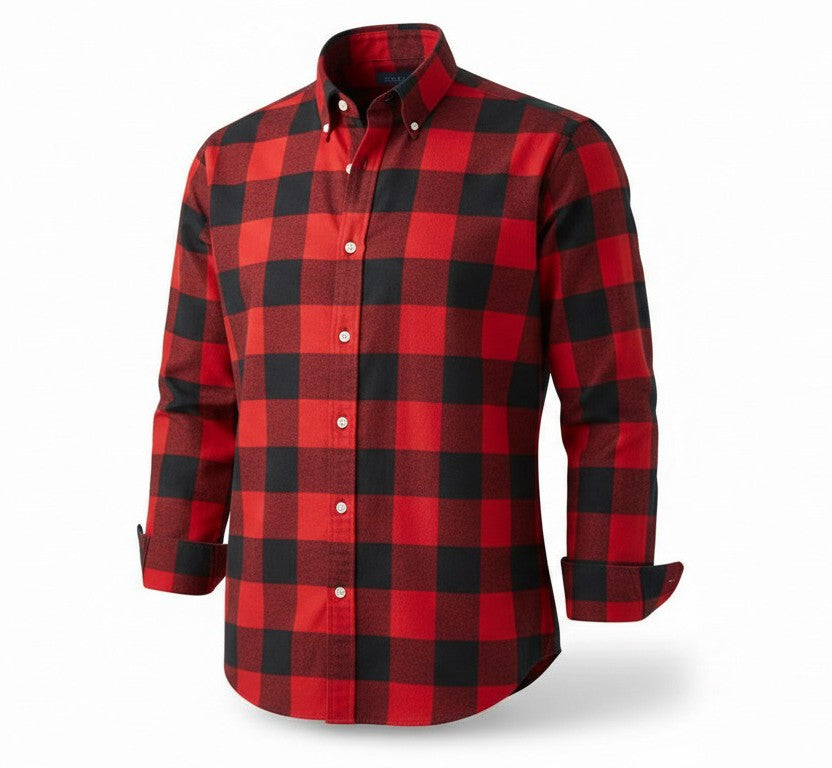 Premium Red & Black Checkered Full Sleeve Shirt