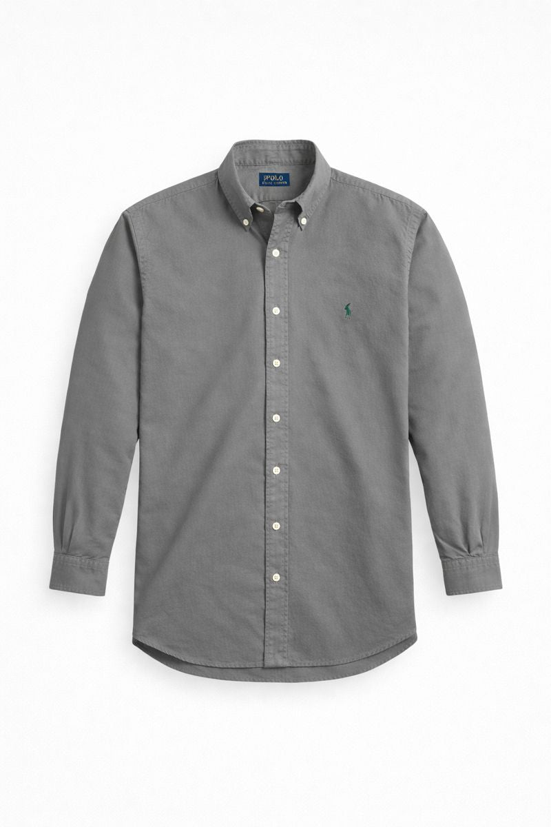 Men's Premium Slim Fit Formal Shirt - Solid Grey