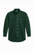 Men's Premium Slim Fit Formal Shirt - Solid Forest Green